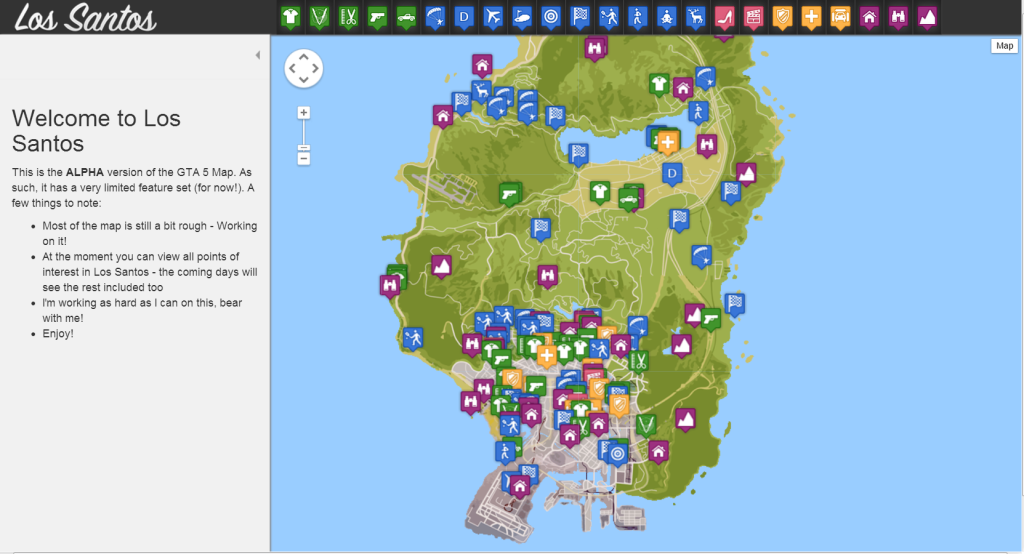 Mappa interattiva di GTA 5