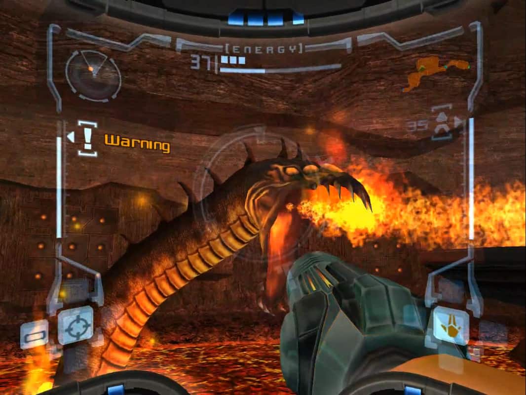 Le Grotte Magmoor e un loro focoso abitante http://static1.wikia.nocookie.net/__cb20120717200157/metroid/images/a/a1/Lava_lake_magmoor_battle_2_dolphin_hd.jpg