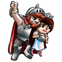 La principessa, nelle braccia del cavaliere.