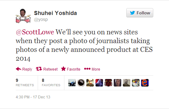 Tweet Yoshida VR CES 2014